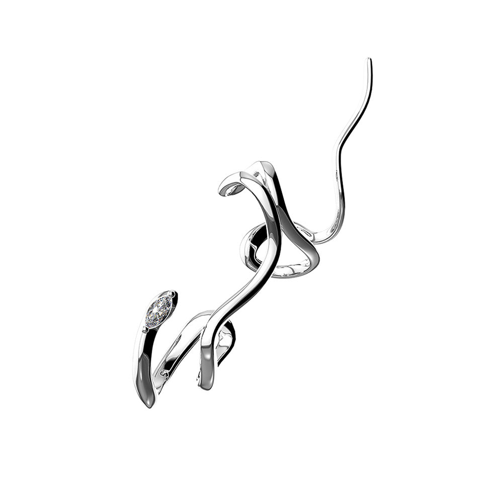 Women's Fashion Personality Plating Snake Earrings