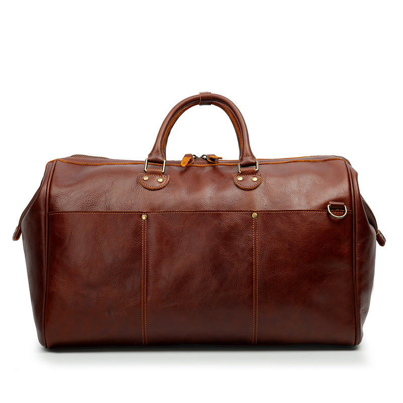 Men's top layer cowhide travel bag