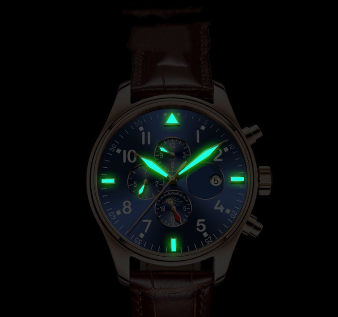 Men's Multifunctional Leather Strap Waterproof Casual