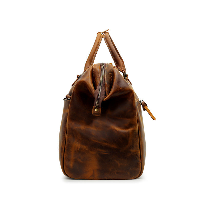 Men's top layer cowhide travel bag