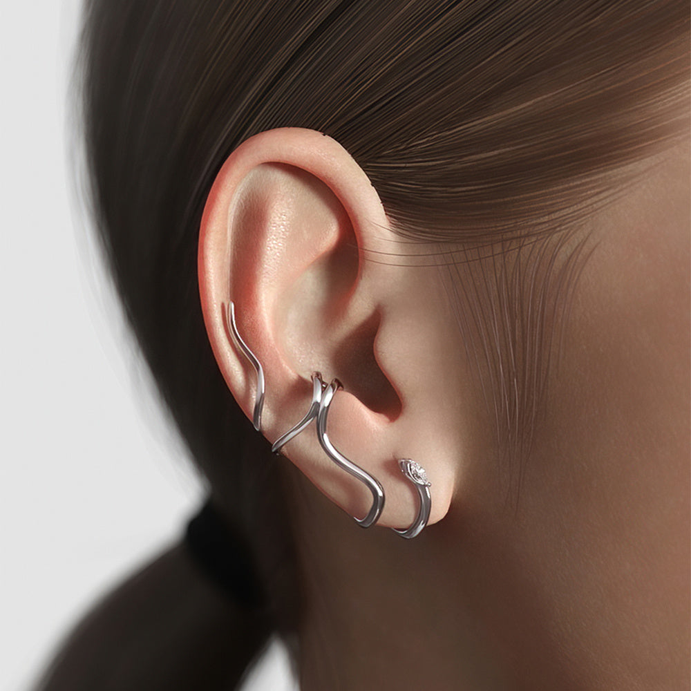 Women's Fashion Personality Plating Snake Earrings