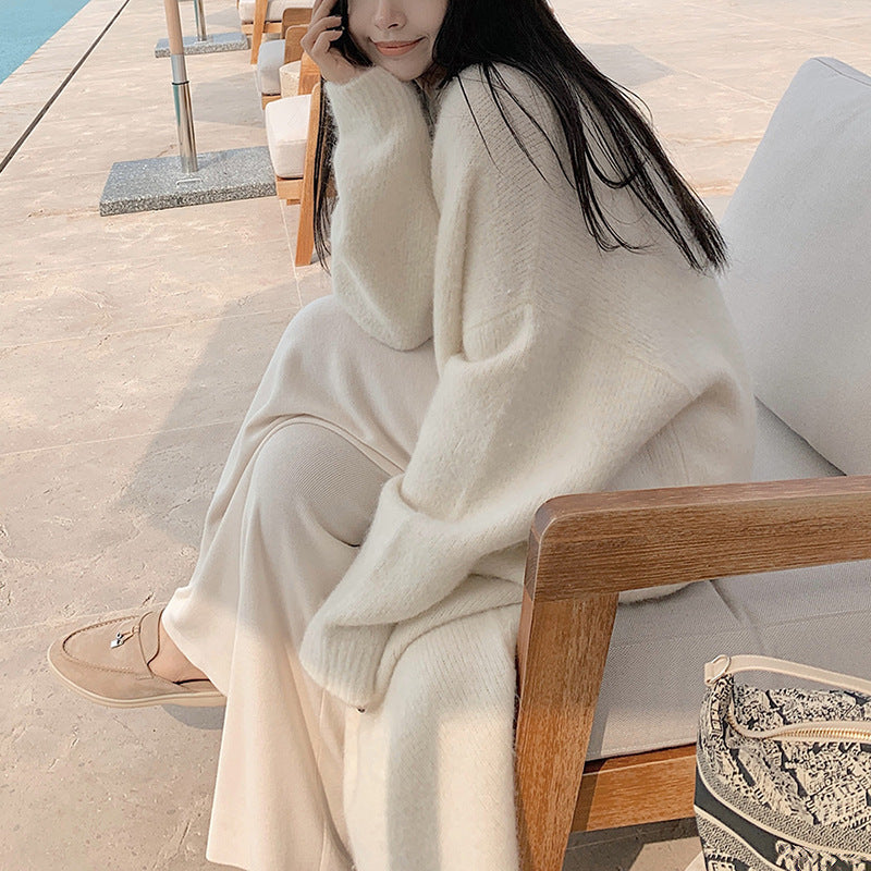 High-end Cashmere White Velvet Australian Wool Coat