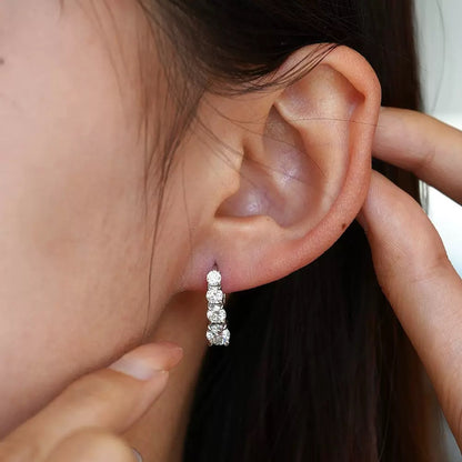 Zircon Ear Studs Cold Wind Temperament Unique Niche Design