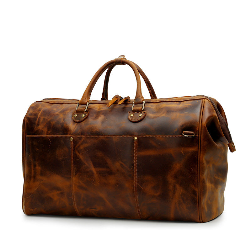 Men's top layer cowhide travel bag