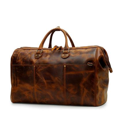 Men's top layer cowhide travel bag