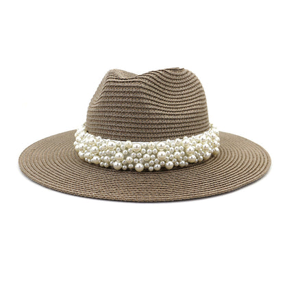 Outdoor Seaside Sunscreen Beach Hat Sun Hat British Style Jazz Straw Hat