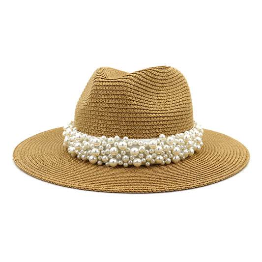 Outdoor Seaside Sunscreen Beach Hat Sun Hat British Style Jazz Straw Hat