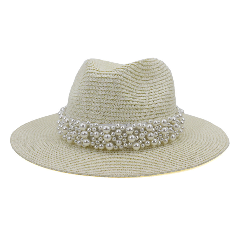 Outdoor Seaside Sunscreen Beach Hat Sun Hat British Style Jazz Straw Hat