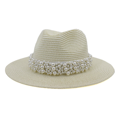 Outdoor Seaside Sunscreen Beach Hat Sun Hat British Style Jazz Straw Hat