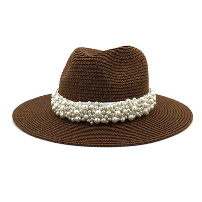 Outdoor Seaside Sunscreen Beach Hat Sun Hat British Style Jazz Straw Hat