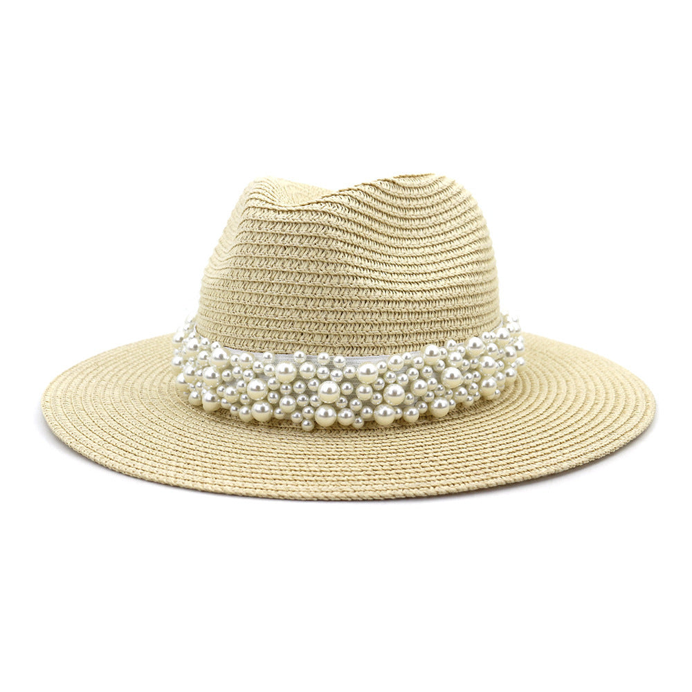 Outdoor Seaside Sunscreen Beach Hat Sun Hat British Style Jazz Straw Hat