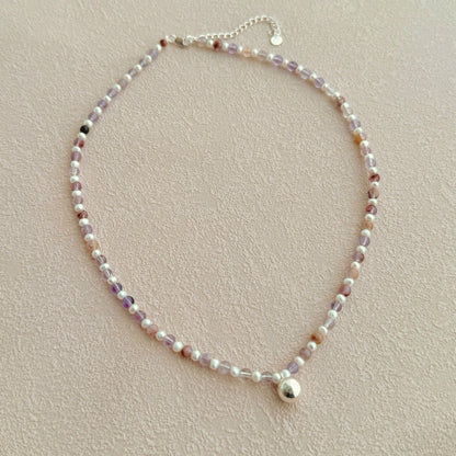 Women's Colorful Beaded Dopamine Pearl Necklace