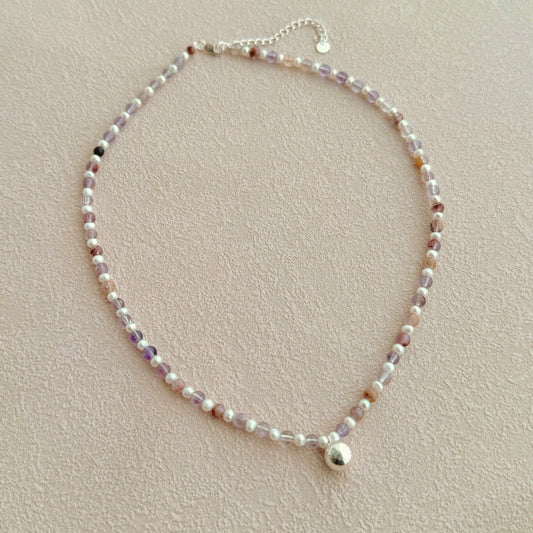 Women's Colorful Beaded Dopamine Pearl Necklace