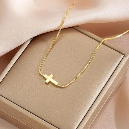 Fashionable Miniature Cross Pendant Necklace