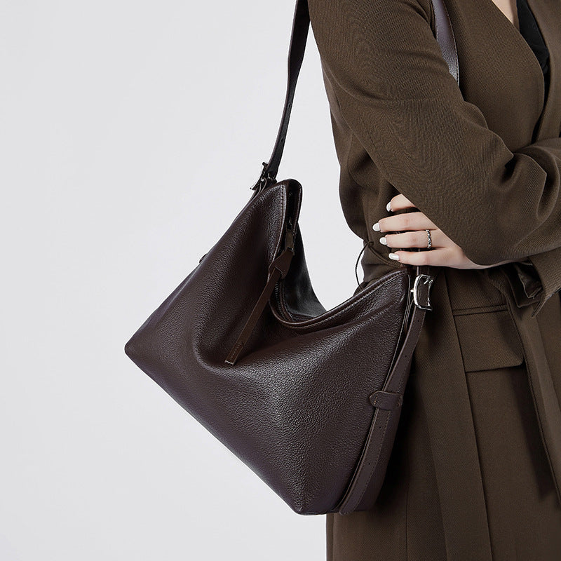 Women's Leather Underarm Shoulder Messenger Bag