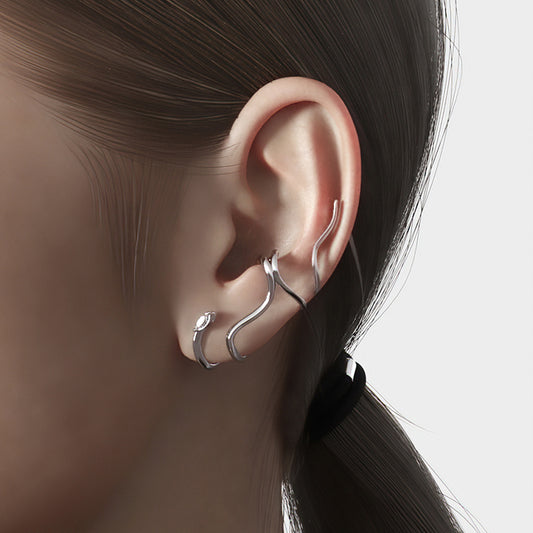 Women's Fashion Personality Plating Snake Earrings