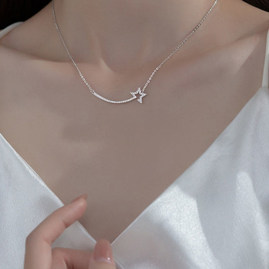 S925 Sterling Silver Special Interest Light Luxury Fashion Accessories Sweater Chain Qixi Gift