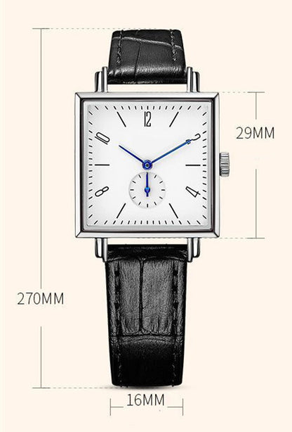Stylish and simple square quartz watch
