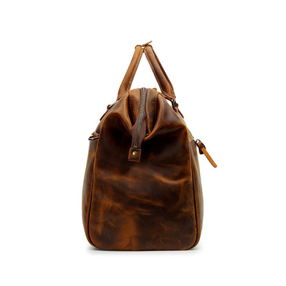 Men's top layer cowhide travel bag