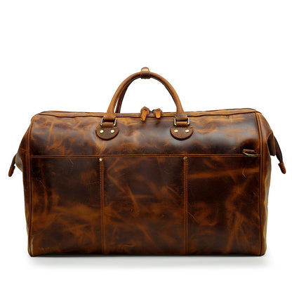 Men's top layer cowhide travel bag