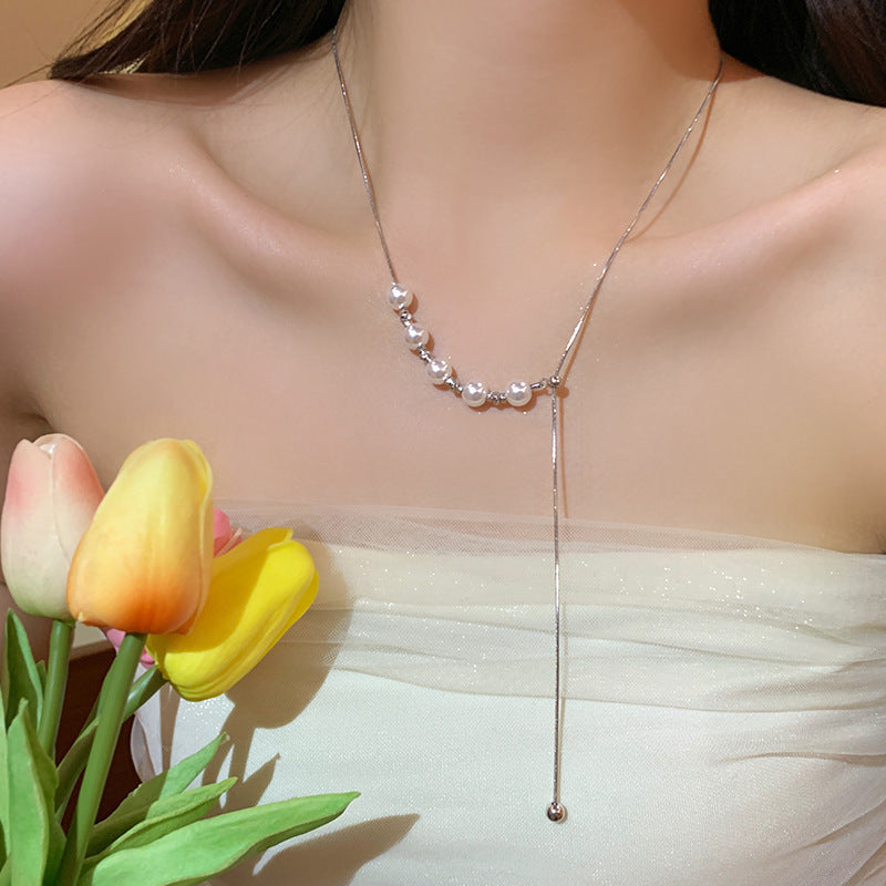 Light Luxury Clavicle Pearl Necklace