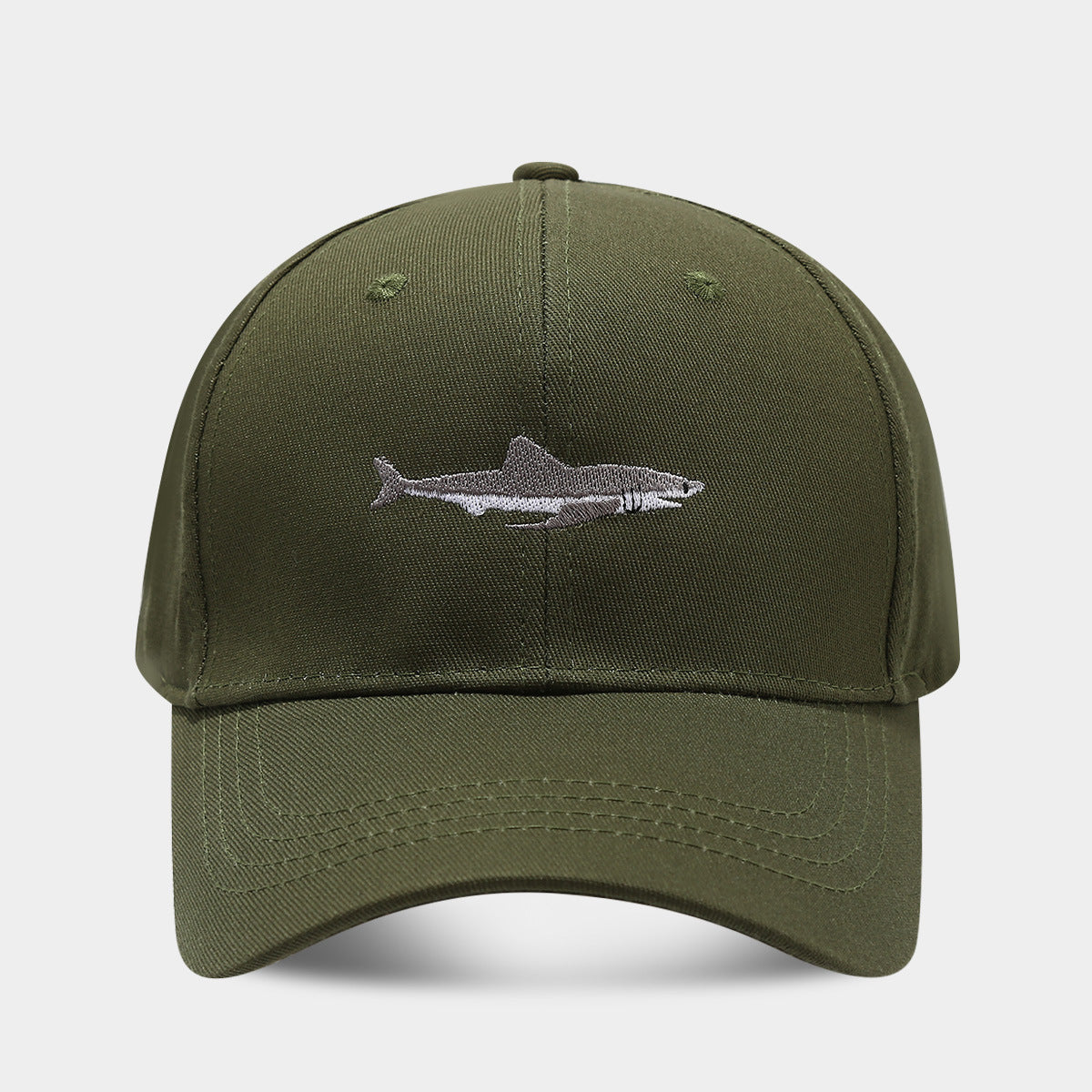 Solid Color Curved Brim Cotton Hard Top Casual Baseball Cap