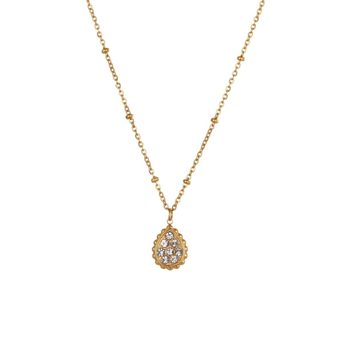 Temperament Star Moon Pendant Stainless Steel Necklace Neck Accessories