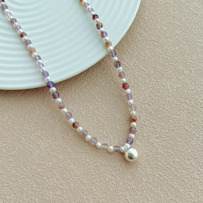 Women's Colorful Beaded Dopamine Pearl Necklace