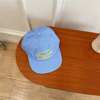 Assorted Colors Retro Hip Hop Soft Top Flat Eaves Cap Women Look Small