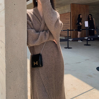 High-end Cashmere White Velvet Australian Wool Coat