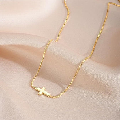 Fashionable Miniature Cross Pendant Necklace