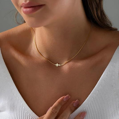 Fashionable Miniature Cross Pendant Necklace