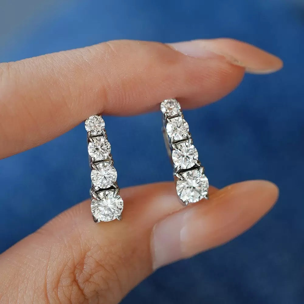 Zircon Ear Studs Cold Wind Temperament Unique Niche Design