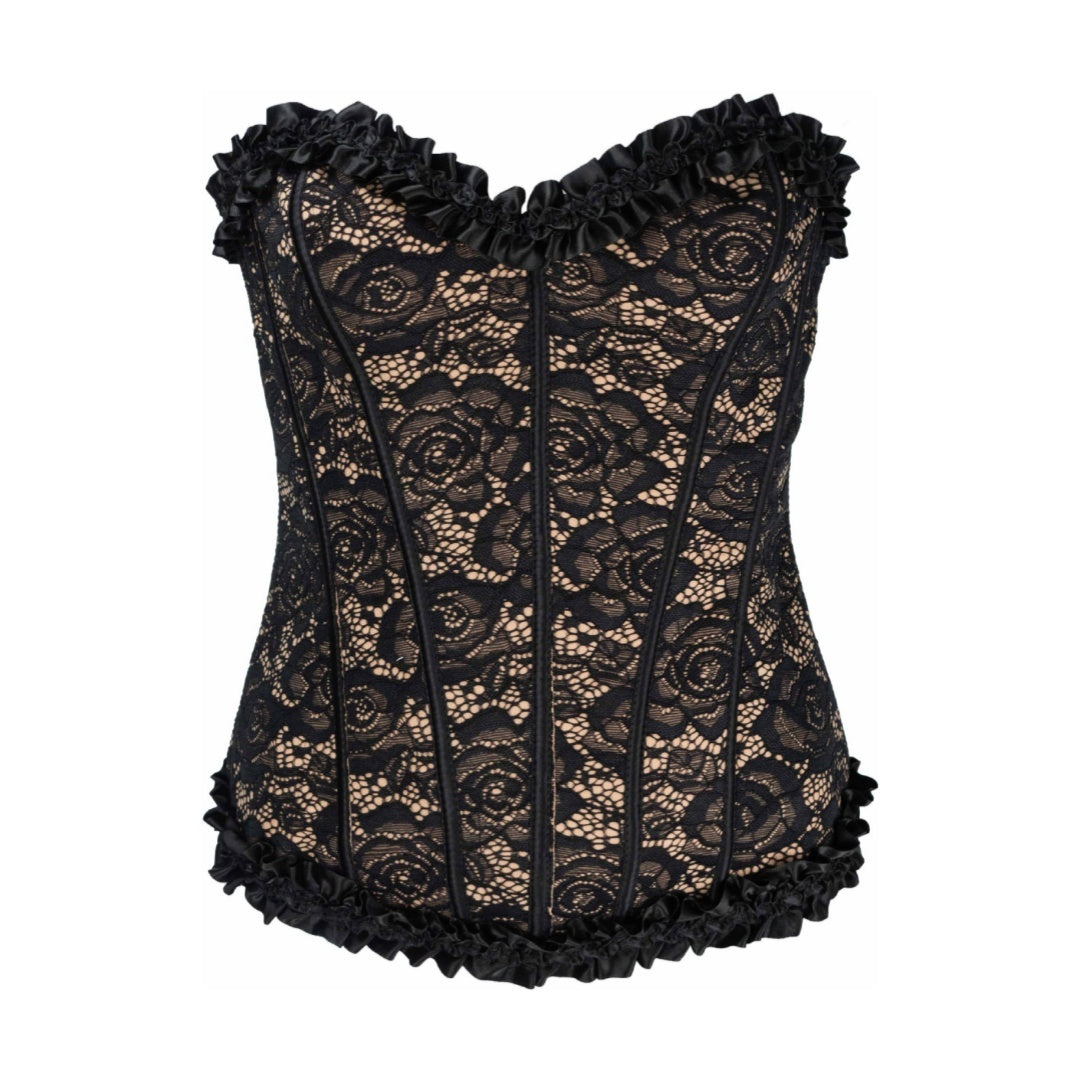 Lace Fabric Steel Buckle Corset
