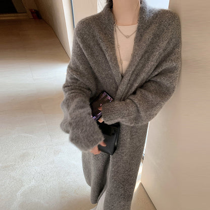 High-end Cashmere White Velvet Australian Wool Coat