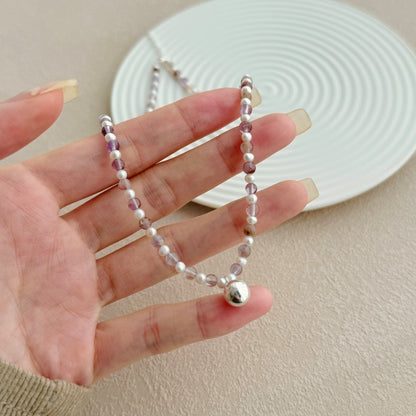 Women's Colorful Beaded Dopamine Pearl Necklace