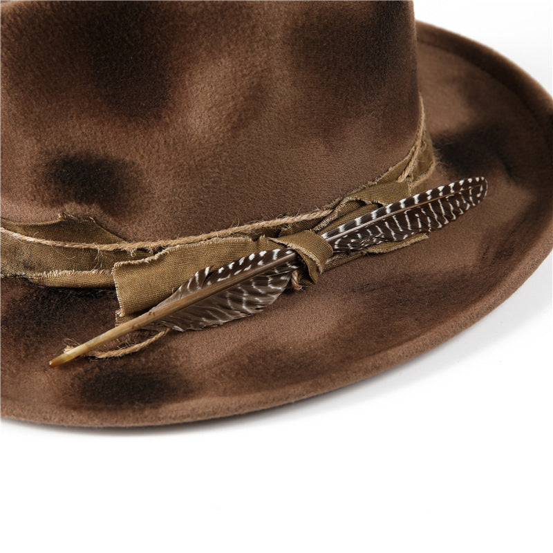 Fashion Burned Woolen Hat Unisex Personality