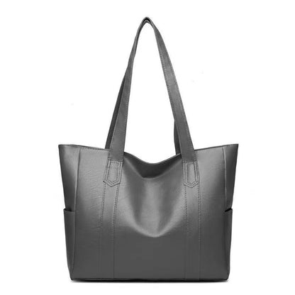 Retro High Sense Soft Leather Tote Simple Versatile Handbag Commuter Texture Ladies Underarm Bag