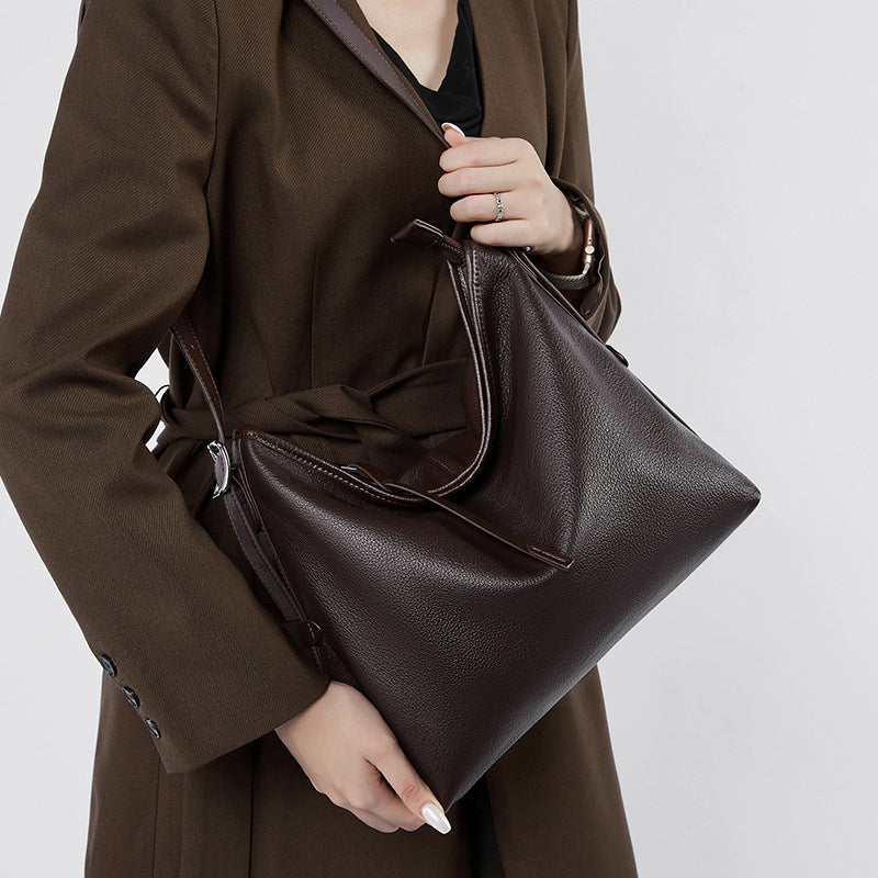 Women's Leather Underarm Shoulder Messenger Bag