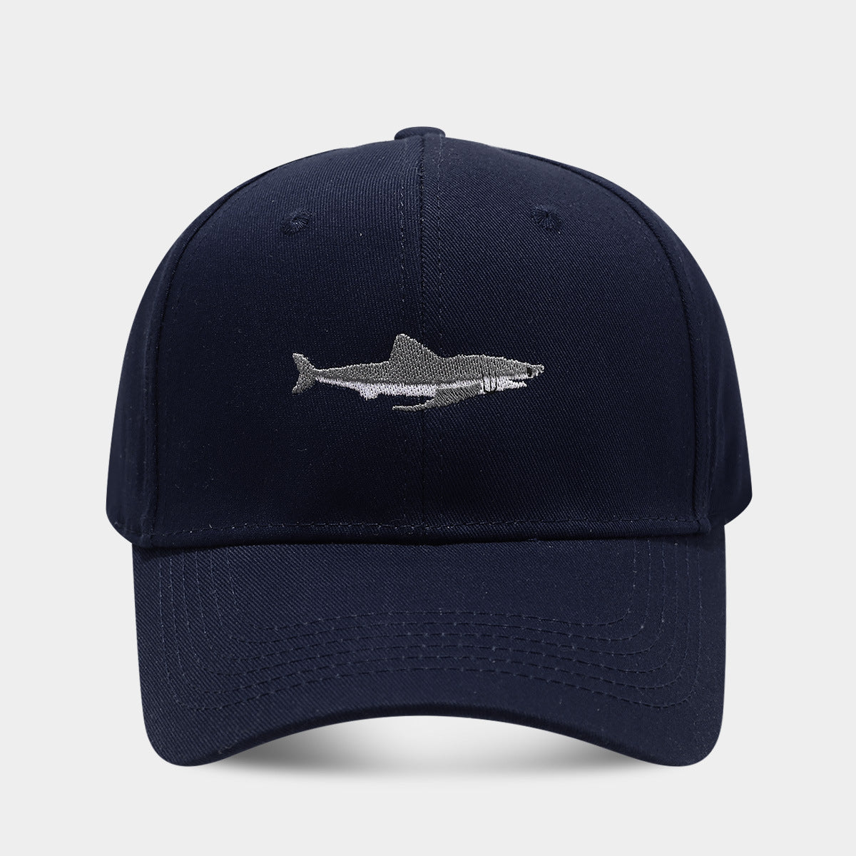 Solid Color Curved Brim Cotton Hard Top Casual Baseball Cap